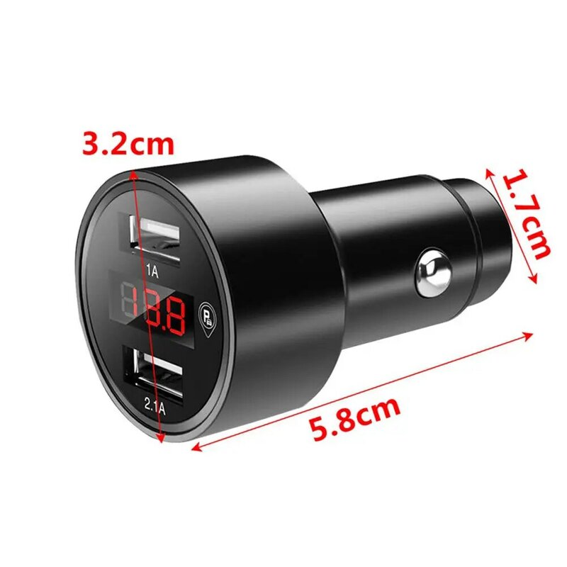 Bluetooth LED Display Car GPS Tracking Locator Dual USB 3.1A Fast Charger Adapter