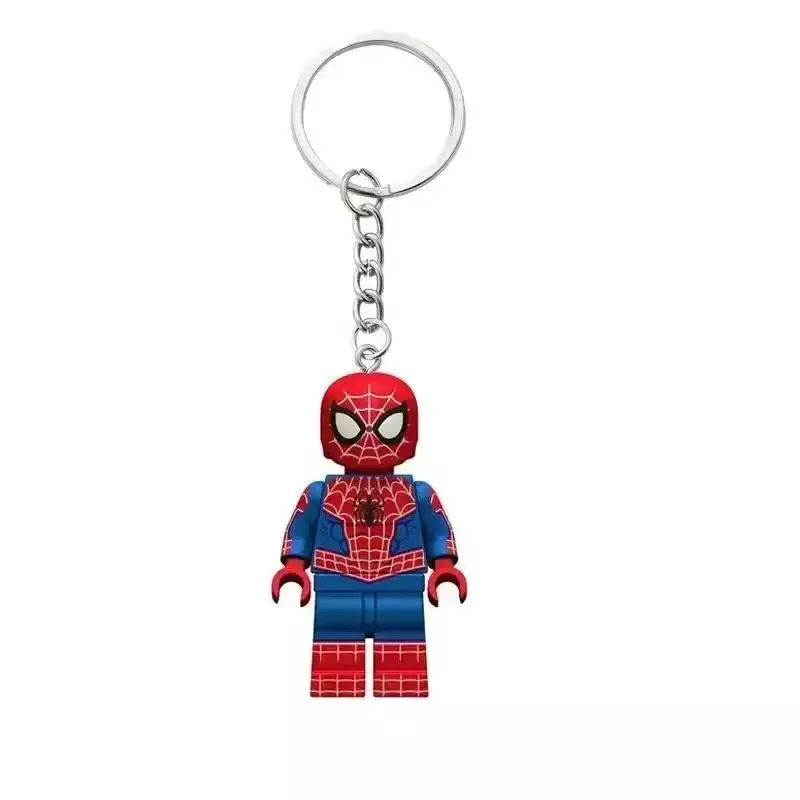 Miniso Disney Marvel Spider-Man Gwen Miles Animation Cartoon Building Blocks, juguete ensamblado, llavero, modelo genial, colgante, venta al por mayor