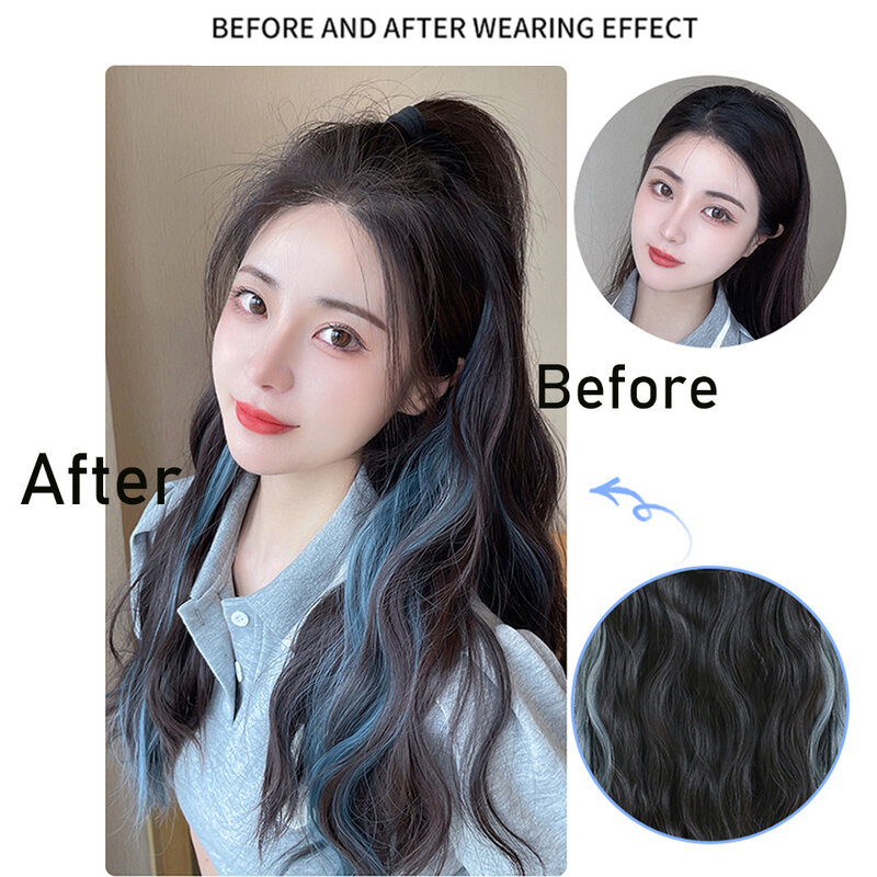 Straight Ponytail  Hair   Extensions Ponytail Clip In Ponytail Heat Resistant Pony Hairpiece For Women Daily Use
