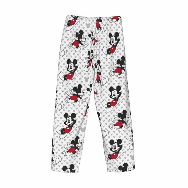 Niestandardowy nadruk Męska kreskówka Anime Tv Myszka Miki Spodnie od piżamy Bielizna nocna Spodnie do spania z kieszeniami