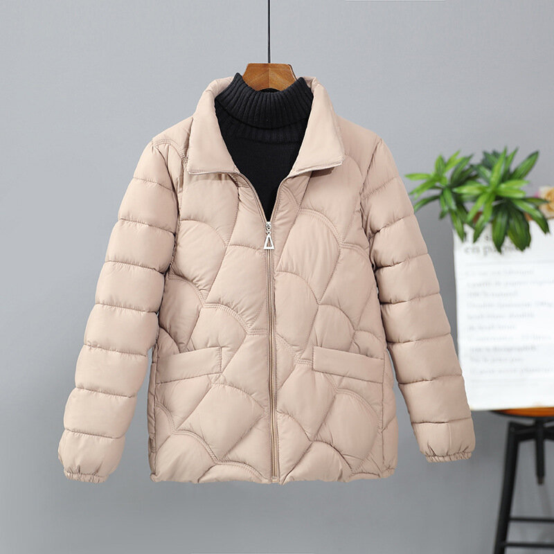 Осенне-зимняя хлопковая одежда 2023, зимняя модная и теплая универсальная короткая зимняя хлопковая одежда с запахом, Женское пальто