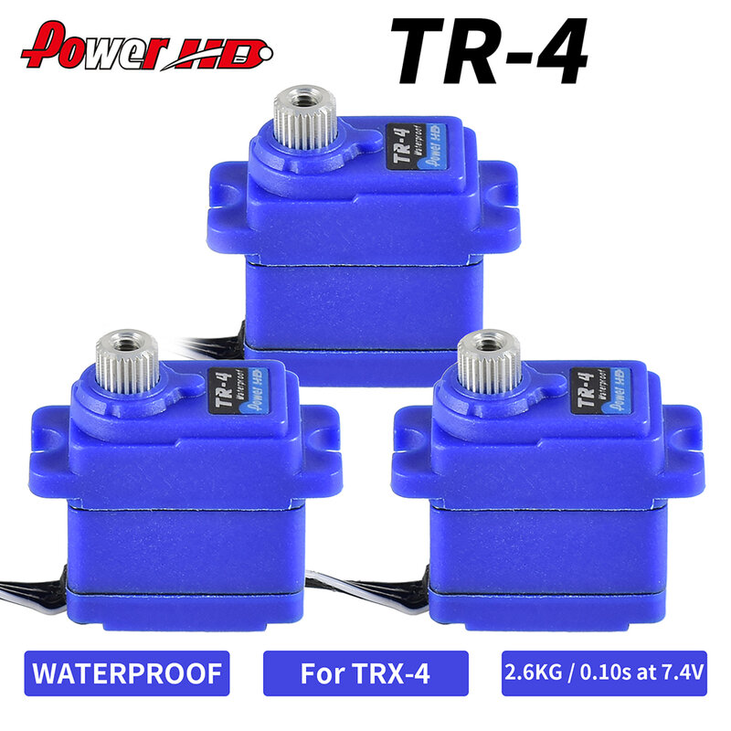 Powerhd TR-4 tr4 mini 7,4 v 2,6 kg wasserdichtes metall getriebe servo für traxxas trx4 rc fahrzeuge modell teile ersetzt 2065