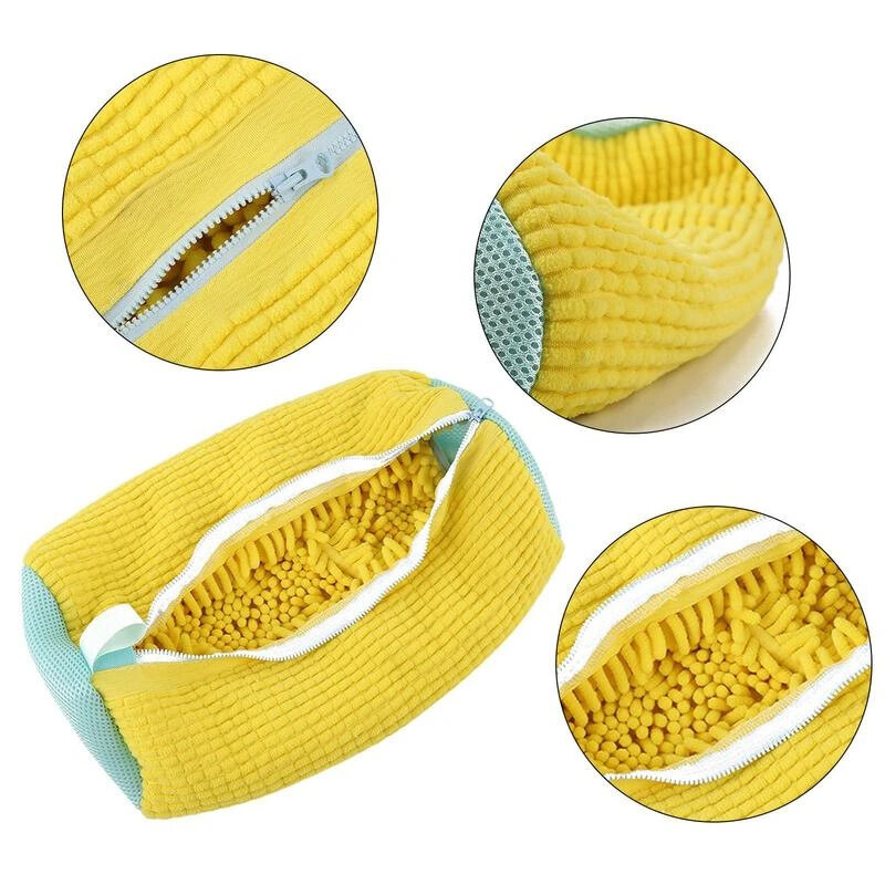 Wash Bag Padded Net Laundry Shoes Protector Fluffy fibers Polyester Washing Shoes Machine Friendly Laundry Bag Drying Bags
