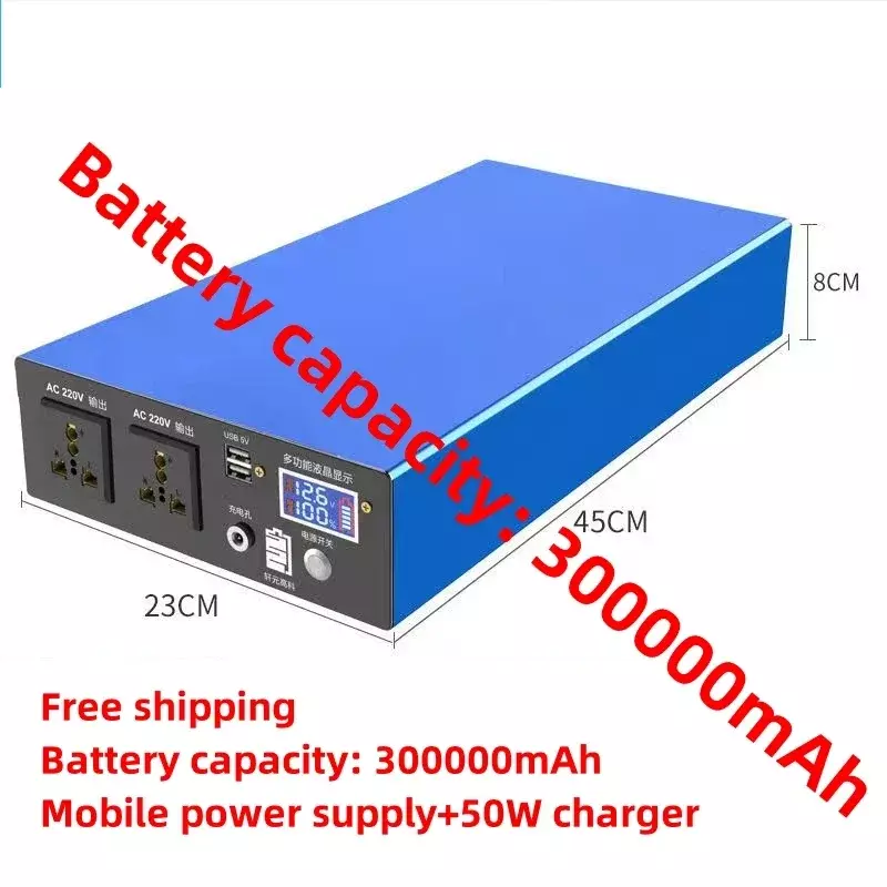 220V AC 300W 600W Portable Power Station 960WH Outdoor Battery DC Outdoor Camera Drone Emergency Power Supply Large Capacity