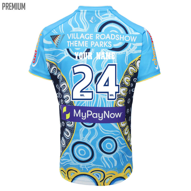 2024 GOLD COAST TITANS MENS INDIGENOUS RUGBY JERSEY 2024/25 Titans HOME ANZAC HERITAGE JERSEY size S--5XL