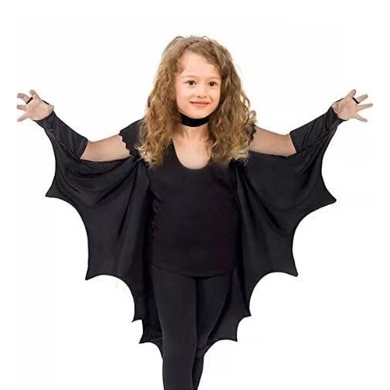 Unissex Kid Dress Up Party Crianças Cosplay Halloween Bat Cloaks Bat Cape