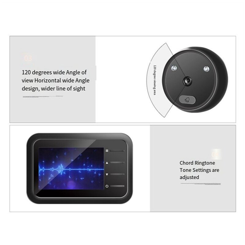 Zero Distance Visual Doorbell Wireless Home HD Anti-Theft Camera Electronic Smart Portable Multifunction Camera Easy Install