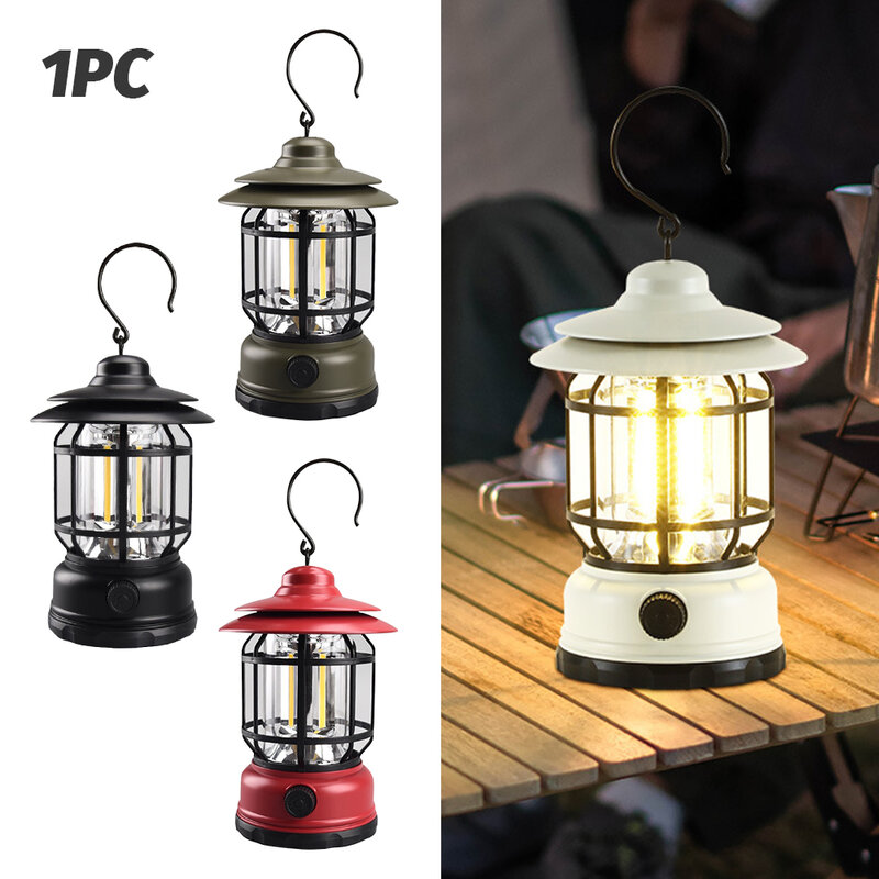 Hanging Lamp Multifunctional USB Rechargeable Led Dimmable Camping Lantern Hiking Tent Outdoor Portable Fishing Emergency Work