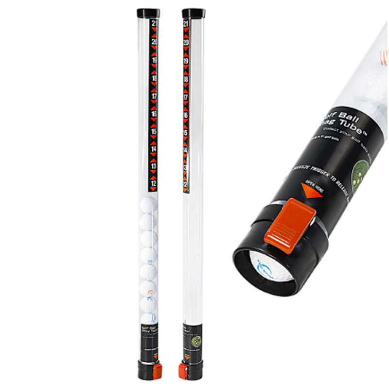 Nuovo tubo da tramoggia portatile per palline da Golf Retriever per 21 palline 1 pz raccoglitore trasparente raccoglitore professionale per palline da Golf