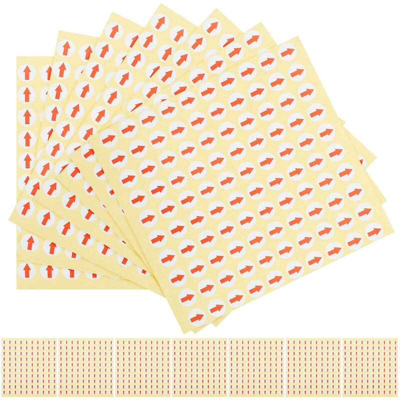 10Mm Zelfklevende Plakkerige Pijl Stickers Kleine Cirkel Stip Stickers Product Inspectie Defect Indicator Tape (Wit + Rood)