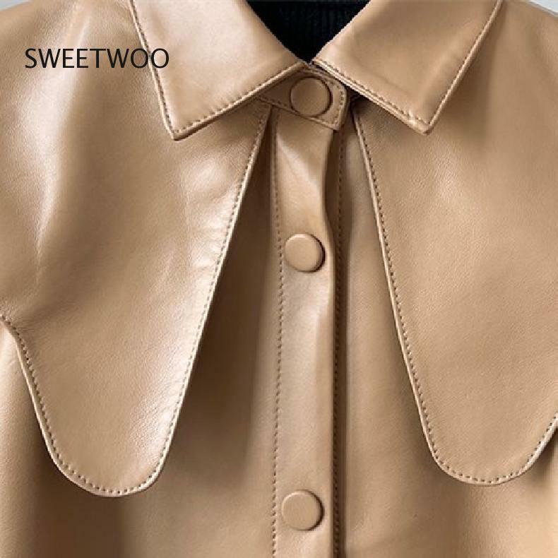 2023 autunno primavera Pu giacca donna nuovo stile coreano manica lunga piccolo nero corto Top moda cappotto in pelle donna giacca
