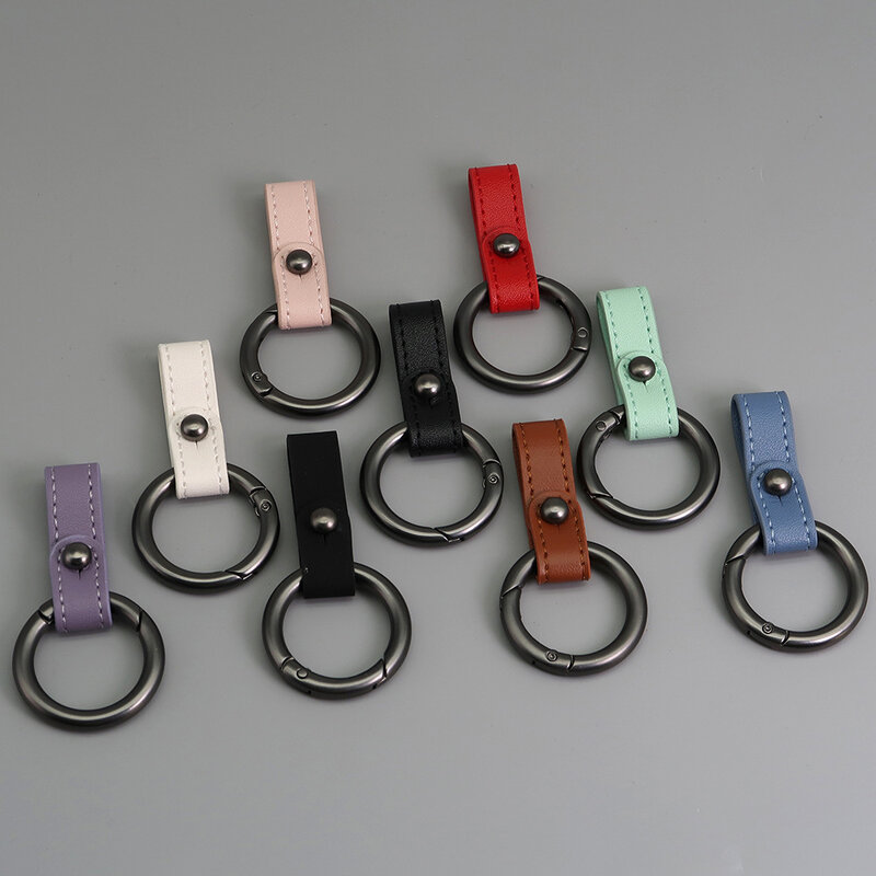 PU Leather Key Rings Pendant Multi-purpose Zinc Alloy Ring Keychains Buckle Super Lightweight Male Creativity Gift