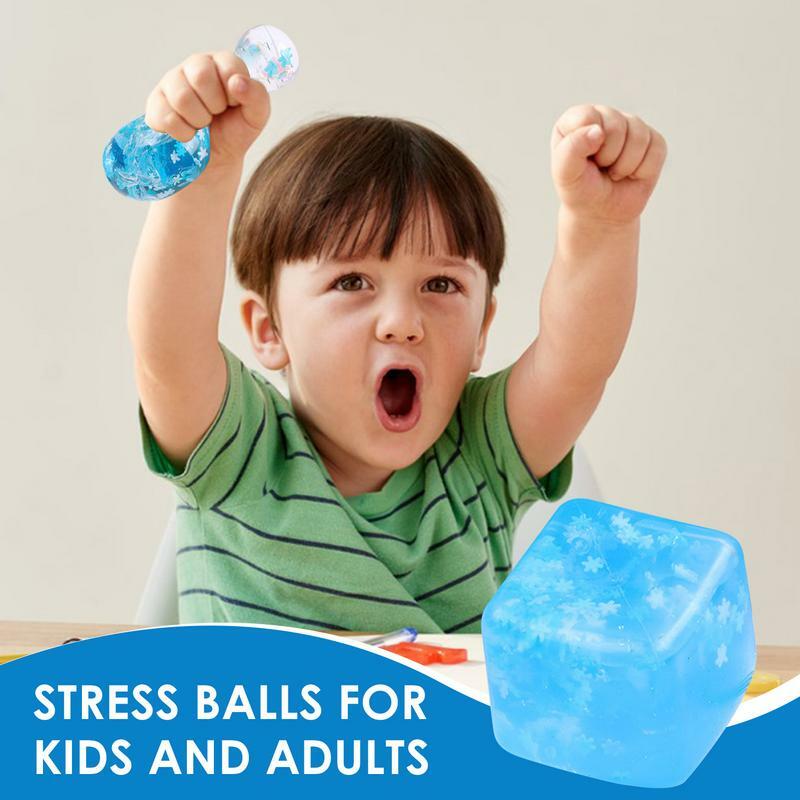 Palle antistress per bambini giocattoli a forma di cubo di ghiaccio giocattoli resistenti allo Stress giocattoli sensoriali di Fidget per il compleanno di natale san valentino Da