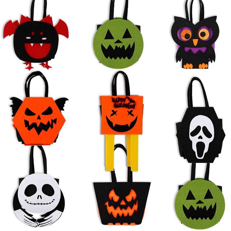 Halloween Decoration Carnival Easter Gift Candy Pumpkin Bag Ghost Festival Atmosphere Decoration Prop 3D Tote Bag Party Supplies