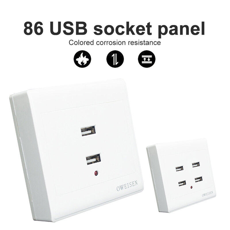 220V/36V to 5V USB Wall Outlet Socket Tamper-Resistant Receptacles Plug Power Outlet with USB Ports Electrical USB Socket