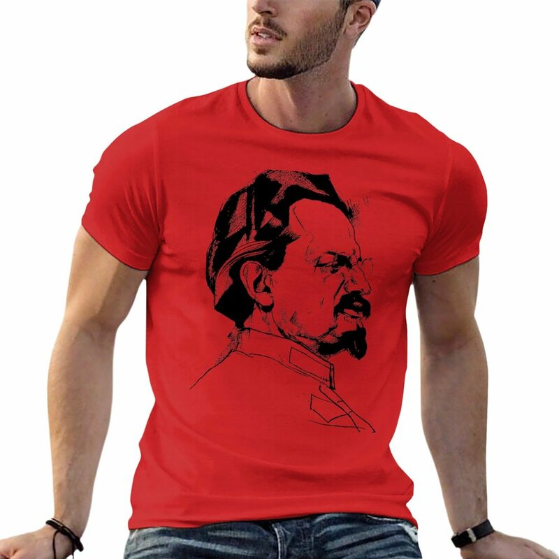 Новинка, футболка Leon Trotsky, Мужская футболка, футболки, аниме одежда, футболки на заказ, Мужская футболка