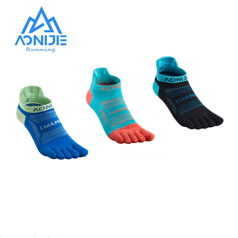 AONIJIE-Calcetines atléticos de cinco dedos, accesorios del pie para correr, maratón, carrera, corte bajo, E4801, E4802 Ultra, 3 pares