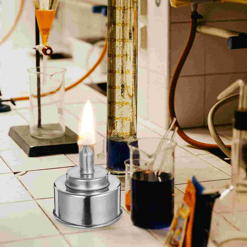Quemador de lámpara de Alcohol de acero inoxidable, lámpara de Alcohol a prueba de explosiones, quemador de Alcohol de laboratorio con mecha, 200ml