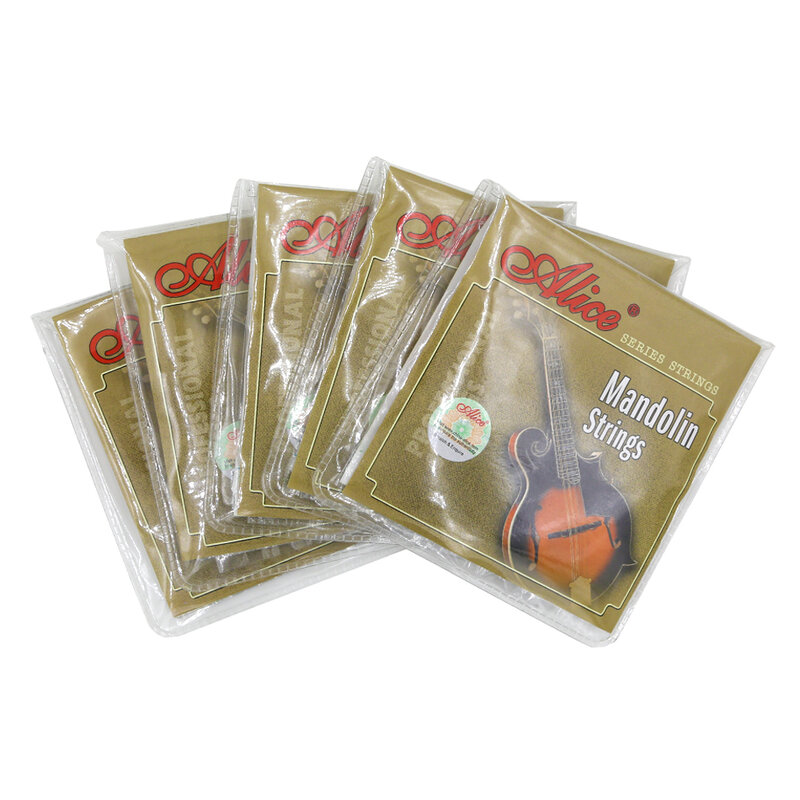 Set di corde per mandolino Alice AM05 Set di 4 corde in acciaio placcato avvolto in lega di rame rivestito 0.011-0.040