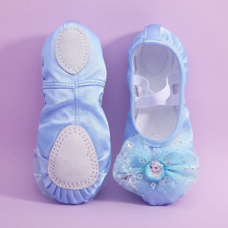 Балетные туфли для девочек и женщин, милые танцевальные туфли с мягкой подошвой, обучающие обувь для китайских танцев с кошачьими крапанами