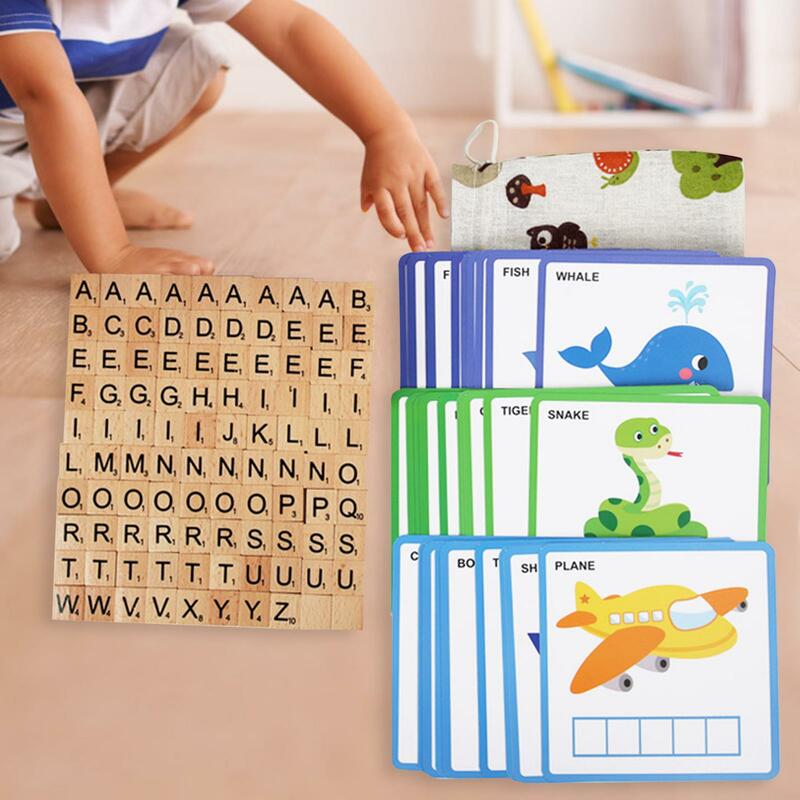 Juegos de ortografía Flashcards para niños y niñas, tarjetas educativas tempranas para el hogar