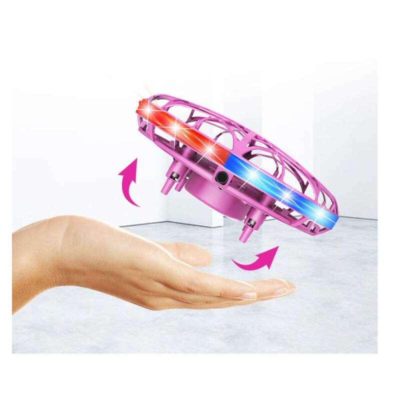 Hwrc mini ufo hands ensor induktion hubschrauber modell rc drohne mit led lichter, usb wiederauf lad bares spielzeug für kinder