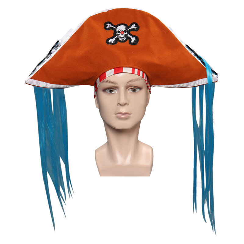 Buggy Cosplay Fantasie Piratenpet Muts Hoofdband Kostuum Accessoires Hoofddoek Halloween Prop Geschenken