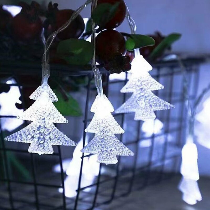 Árvore de Natal ao ar livre LED String Lights, Jardim Guirlanda, Fairy Lamp, Cor Quente Luz, Festa de Casamento, Home Decor, 1.5 m, 3 m, 6m