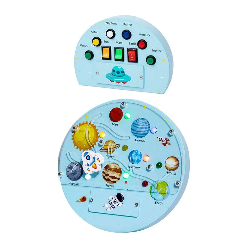 LEDライトアップスイッチボード、子供の感覚玩具、幼児1-3就学前