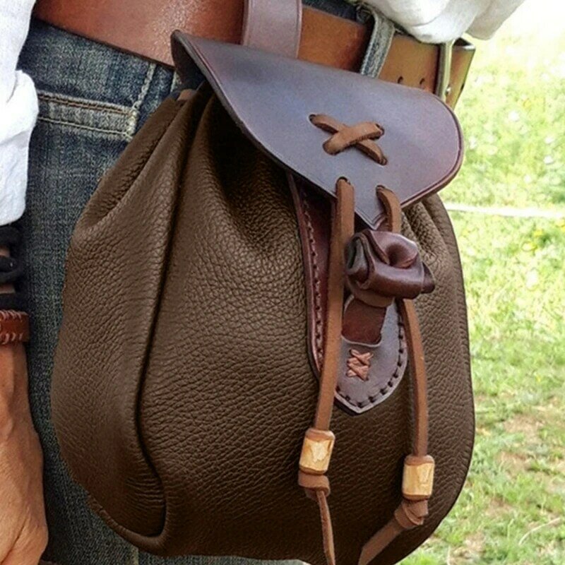 Готическая поясная сумка в стиле стимпанк, поясная сумка на шнурке, ретро-стиль, подходит для различных случаев