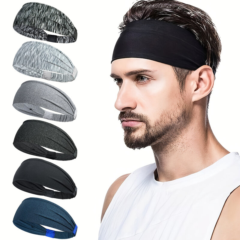 Soft Elastic Sports Headbands para homens e mulheres, Yoga Sweat Hair Bands, Stretch Outdoor Sweatbands