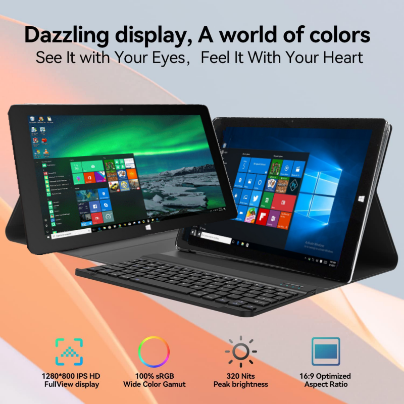 Dean-Tablette PC de 10.1 Pouces, 2 Go de RAM et 32 Go de ROM, avec Windows 10, Façade, Wifi, 1280x800 IPS, Nouveauté