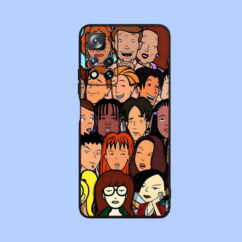 Cartoon D-Daria Phone Case For Samsung Galaxy A13,A21s,A22,A31,A32,A52,A53,A71,A80,A91 Soft Black Cover