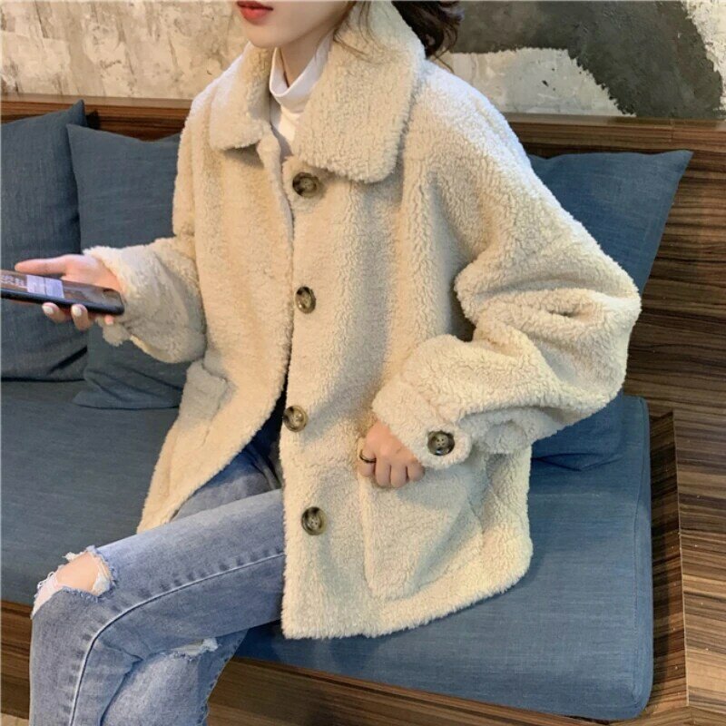 Basic Winter Jackets and Coats for Women Preppy Sweet Lovely Baggy Thick Girlish Harajuku Vintage Aesthetic Temper Ulzzang Chic