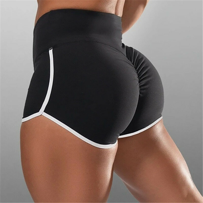 Pantalones cortos deportivos para mujer, Shorts informales, ajustados, Sexy, color negro y gris, novedad de verano
