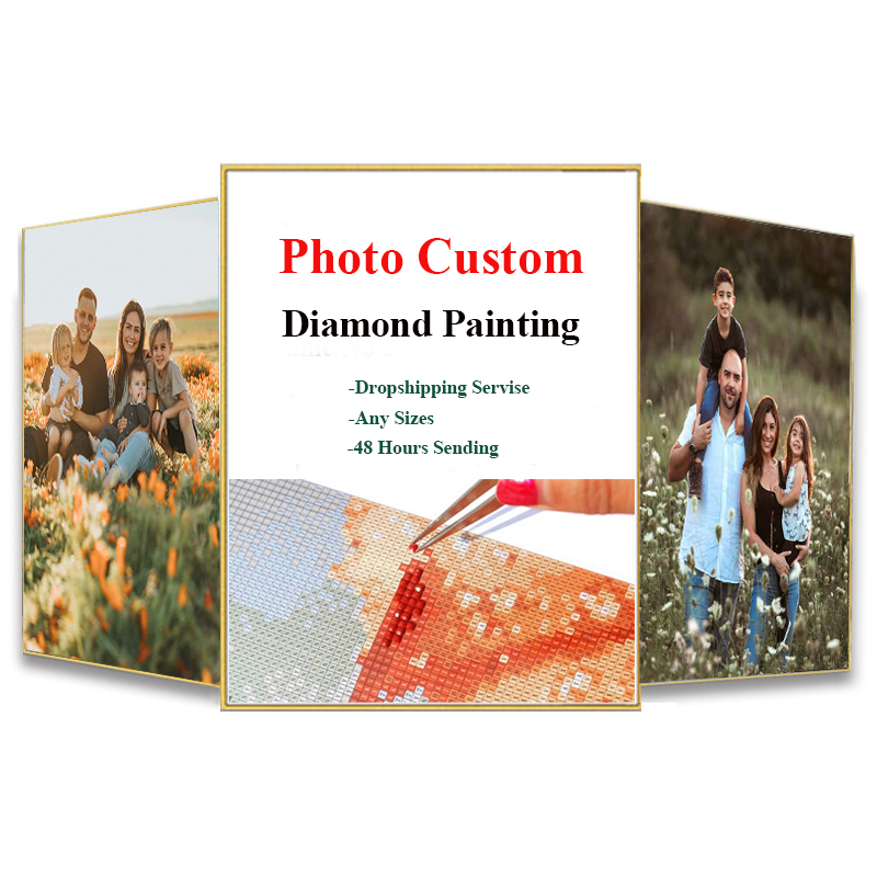 Pintura Diamante Kit Completo para Decoração de Parede Doméstica, Flor, Lua, Quadrado Completo, Redondo, Mosaico, Menina, Luar, 5D, DIY, Pintura