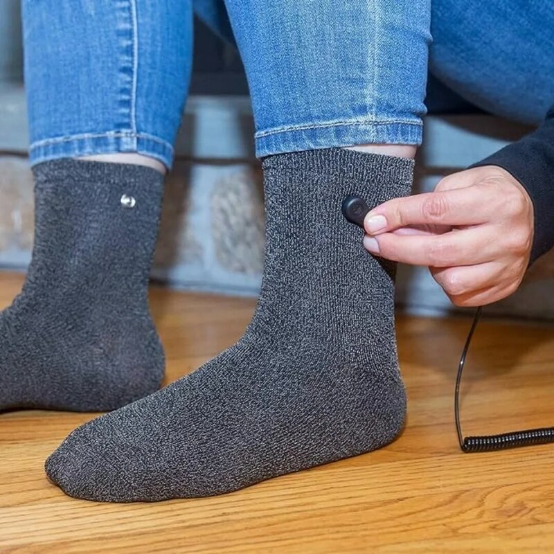 Проводящие носки с заземлением, носки до щиколотки из чистого серебра 22% пробы для обуви с заземлением, 5 пар