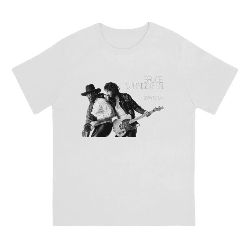 Bruce The E Street Band Springsteen najnowsza koszulka dla mężczyzn urodzonych do biegania z okrągłym dekoltem podstawowa koszulka z charakterystycznymi ubraniami Streetwear