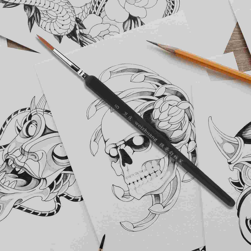 مجموعة فرش طلاء الذئب الاحترافية ، قلم طلاء دقيق ، فرشاة شعر نايلون ، قلم خط رسم ، لوازم فنية ، A45