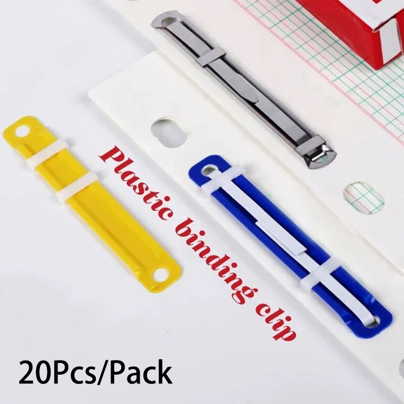 50 Stuks Binding Clips Bestand Papier Fasteners Plastic Binding Clip Twee-Hole Losbladige Bindmiddel Bestandsmap Binding document Levert