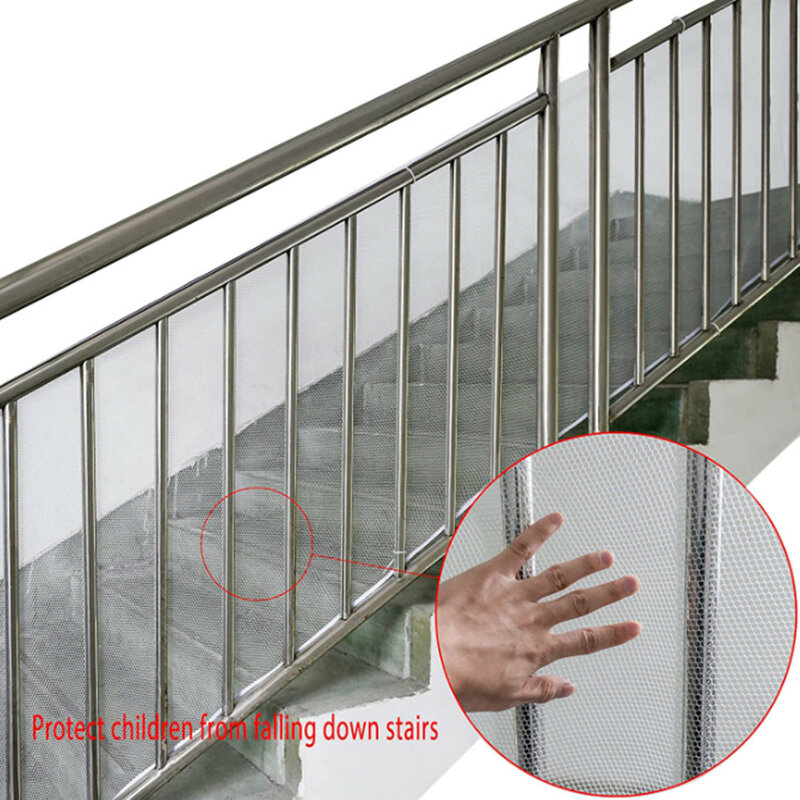 子供の階段安全プルバニスターガード、厚いハードメッシュ、ネット、保護レール、バルコニー階段フェンス