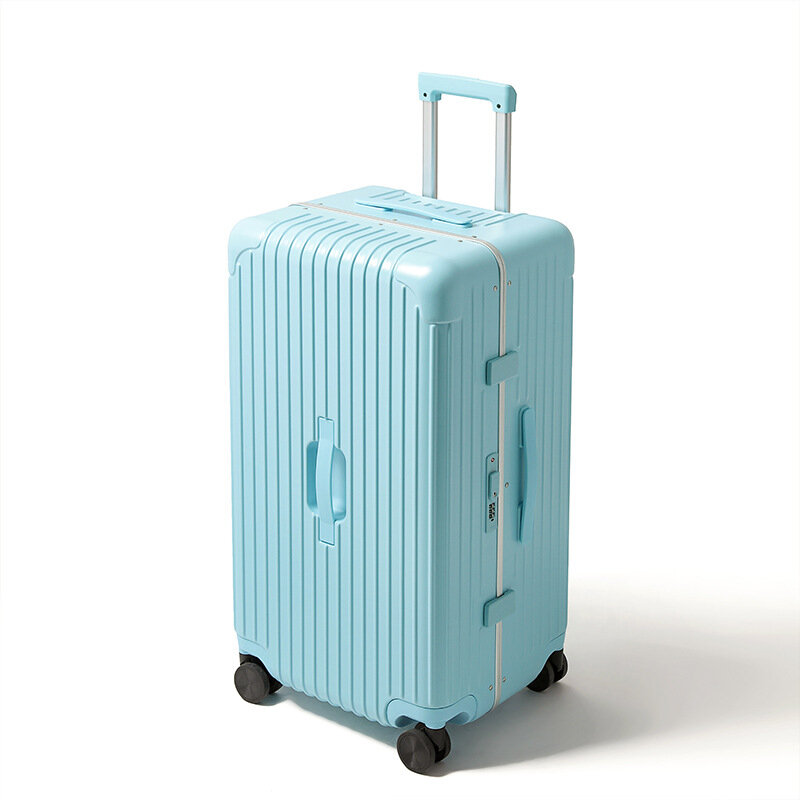 PLUENLI-Valise à roulettes avec cadre en aluminium pour femme, bagage épaissi, boîte à mot de passe, grande capacité, valise d'embarquement