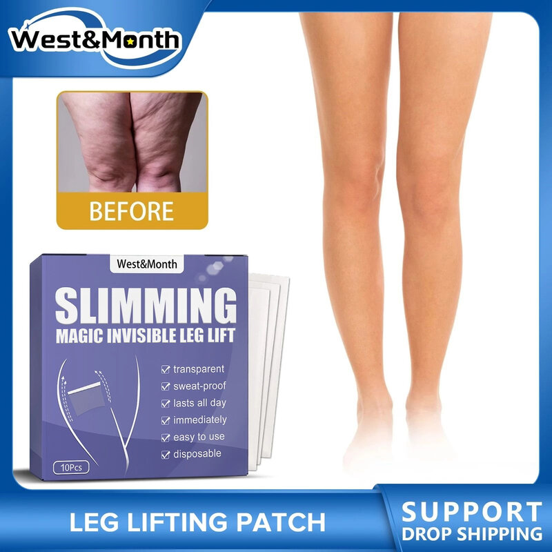 ที่มองไม่เห็นยกขาสติกเกอร์ขี้เกียจ Slimming เทปรูปร่างต้นขาครีมบำรุงผิวกำจัดเซลลูไลท์แพทช์ที่มีประสิทธิภาพลดน้ำหนัก Patches