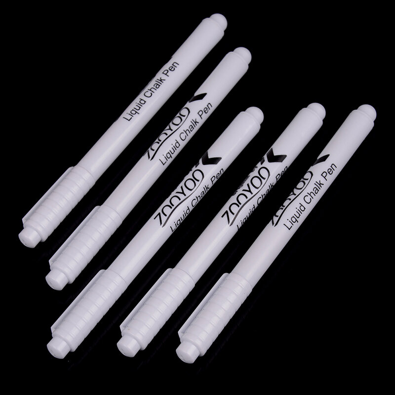 Caneta apagável branca líquida giz, Marcador de quadro, Blackboard Liquid Ink Pen, Usado na janela Chalkboard, 13.5cm, 3pcs, Novo