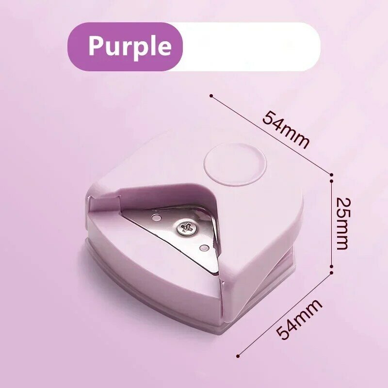 Coupeur de trous de papier rond violet, carte R4, coupe-coin, poinçon d'angle, découpeur de photo, cadeau de scrapbooking, outil à main d'artisanat de bureau de bricolage