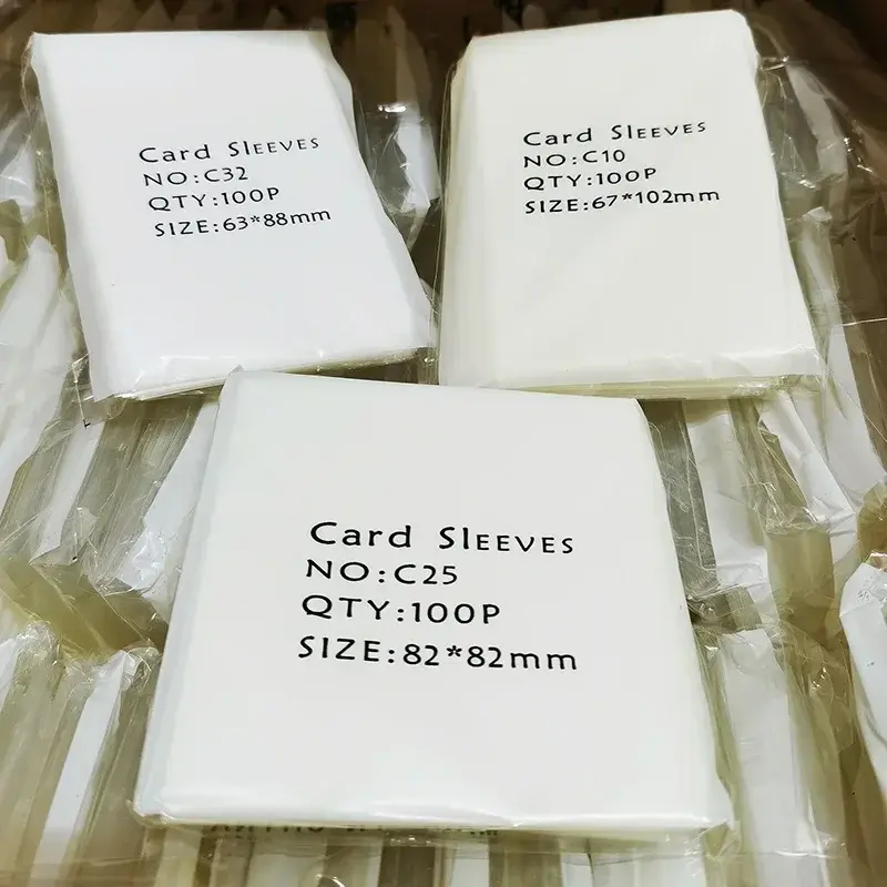 100pcs/set Various Sizes Transparent Card Sleeves Magic Card Game Tarot  Poker Cards Protector Board Game Card Sleeves