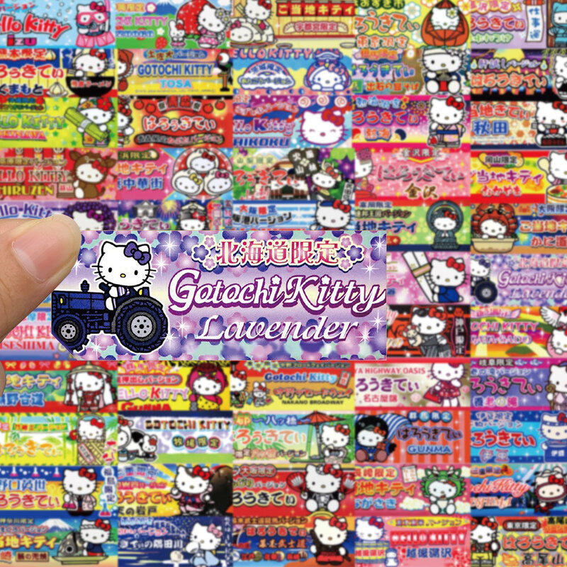 10/30/60 Stuks Kawaii Hello Kitty Labels Afdichting Stickers Esthetische Decoratieve Briefpapier Telefoon Laptop Waterdichte Schattige Kids Sticker