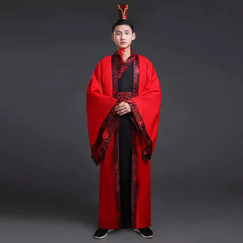 Robe Hanfu traditionnelle chinoise pour hommes, olympiques de danse folklorique sur scène, robes de cosplay de la dynastie Han, performance du Nouvel An financièrement dans les Prairies