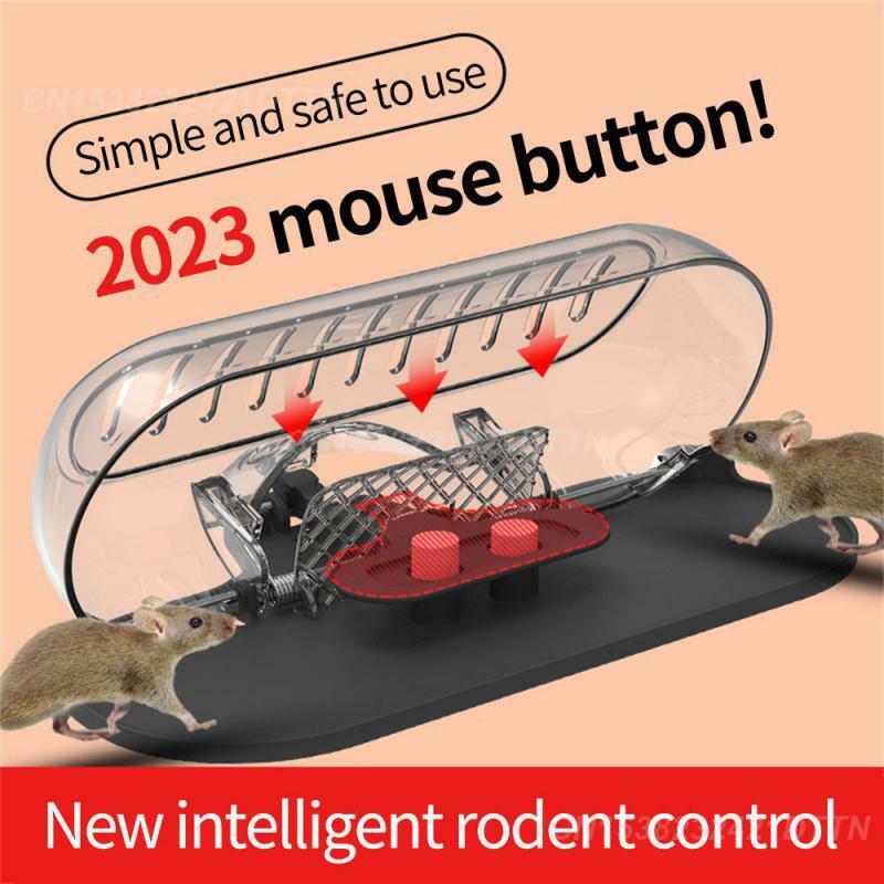 Trampa para ratones con hebilla lateral acrílica para el hogar, artefacto automático para ratones, ideal para la Oficina, el Hotel y el Catering