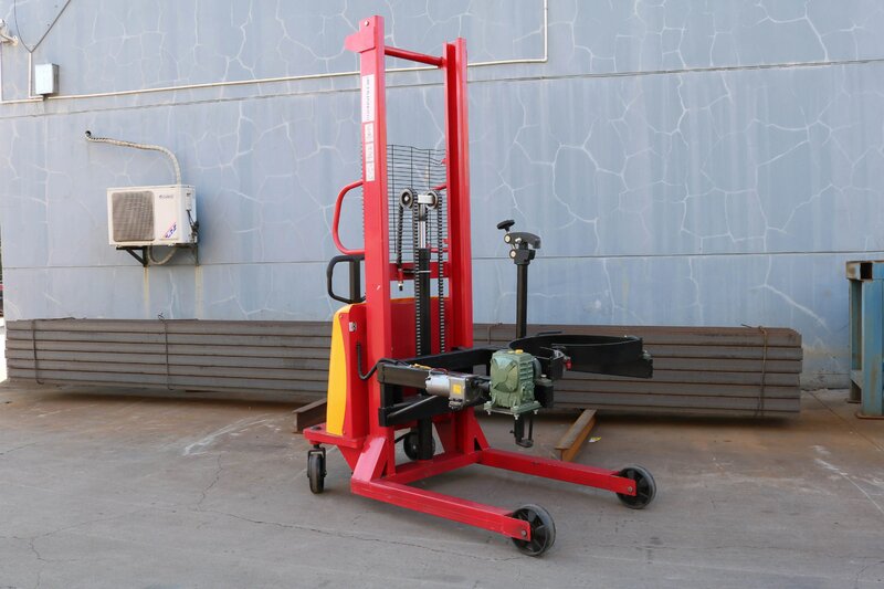 made in chinese electric pallet jack stacker hot sale semi-electric oil drum stacker